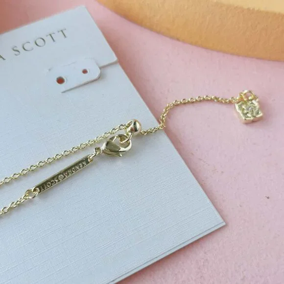 Kendra Scott - Elisa Cat Black Drusy Gold Necklace - NEW - Picture 2 of 3